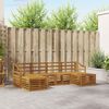 vidaXL Комплекти дивани 6 pcs Естествен Солидно акациево дърво
