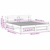 vidaXL Рамка за легло Кафяво 200 x 200 cm Солидно борово дърво