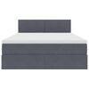 vidaXL Легло с място за съхранение Тъмен сив 140 x 190 cm Кадифе