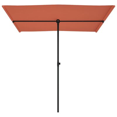 vidaXL Градински чадър с алуминиев прът, 2x1,5 м, теракота