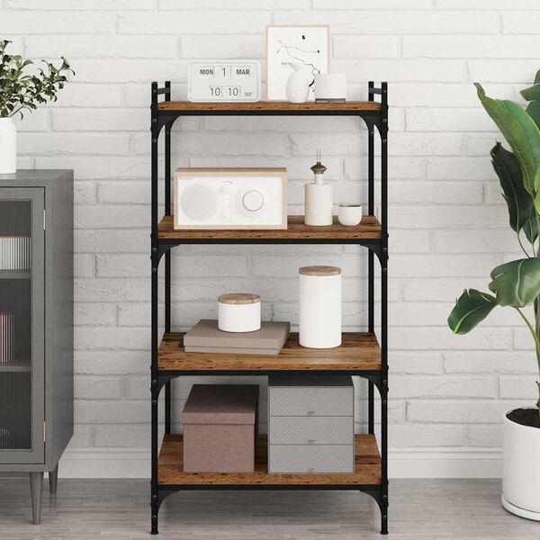 vidaXL Етажерка Борд 4 pcs Кафяво 60 x 40 x 1,5 cm Инженерно дърво