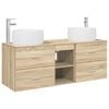 vidaXL Комплект мебели за баня 3 бр. Дъб сонома 49,5 x 44,5 x 66 см