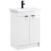 vidaXL Комплект мебели за баня Бял гланц 56 x 37,5 x 81 см