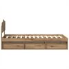 vidaXL Рамка за легло Дъб Артизан 75 x 190 cm Солидно борово дърво