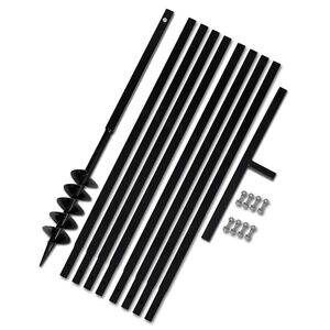 Комплект свредло за земя 100 мм с дръжка и стоманени удължители 9 м