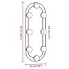 vidaXL Стенно огледало с LED лампи 15x40 см стъкло овално