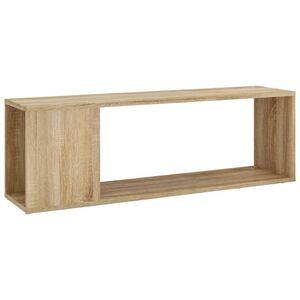 vidaXL ТВ шкаф, дъб сонома, 100x24x32 см, инженерно дърво