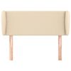 vidaXL Горна табла за легло с уши, кремава, 103x23x78/88 см, плат