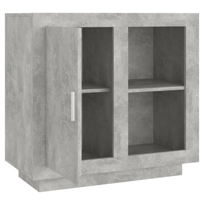 vidaXL Сайдборд, бетонно сив, 80x40x75 см