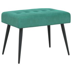 vidaXL Пейка с копчета Тюркоаз 60 x 40 x 45 см Кадифе
