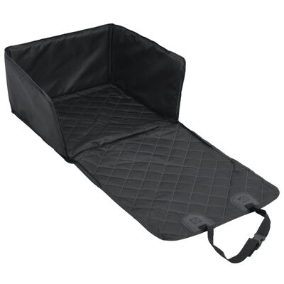 vidaXL Столче за кола за кучета черно 45x45x25/55 см
