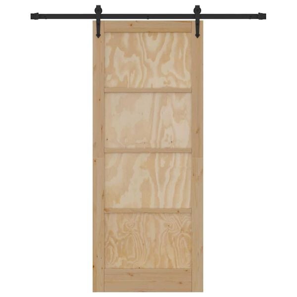 vidaXL Преплъзваща се врата ORKDAL Кафяво 86 x 211 см