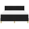 vidaXL Легло с пружинирана основа Черно 200 x 160 см Полиестер