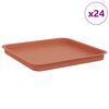 vidaXL Квадратен цветен поднос 24 бр. Червено тухла 36 x 36 x 2,5 см