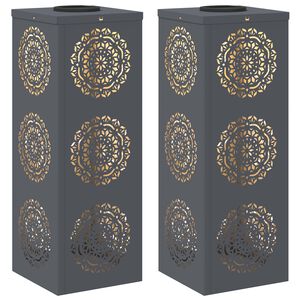 vidaXL Соларна LED светлина за пътека 2 pcs Антрацит