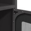 vidaXL Бюфет, черен, 100,5x39x107 см, студеновалцувана стомана