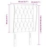 vidaXL Горна табла за легло с уши, тъмносива, 83x23x118/128 см, кадифе