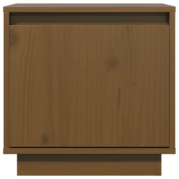 vidaXL Нощни шкафчета, 2 бр, меденокафяви, 40x30x40 см, бор масив