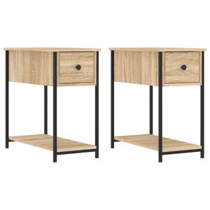 vidaXL Нощни шкафчета 2 бр дъб сонома 30x60x60 см инженерно дърво