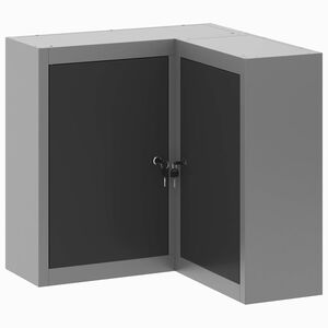 vidaXL Шкаф за инструменти с рафт Черен и Сив 55 x 55 x 55 см