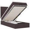vidaXL Османска легло с матрак и LED, тъмнокафяво, 90x190 см, плат