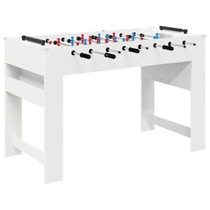 vidaXL Маса за фуутбол Бял 125 x 60,5 x 80 см Инженерна дървесина