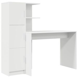 vidaXL Бюро Бяло 133.5 x 50 x 124 см 2 бр.