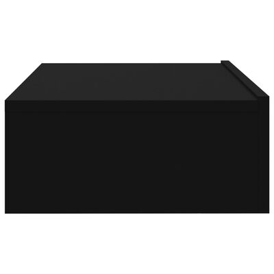 vidaXL ТВ шкаф с LED осветление, черен, 60x35x15,5 см