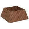 vidaXL Коло за коледно дърво Квадратна Светло кафяво 50 x 50 x 25 cm
