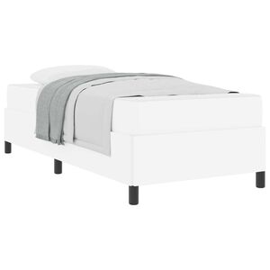 vidaXL Рамка за легло с матрак Бяло 80 x 200 cm текстил