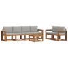 vidaXL Комплект дивани за открито 7 pcs Естествено и светло сиво