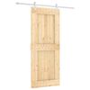 vidaXL Преплъзваща се врата Естествено и бяло 85 x 210 cm