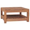 vidaXL Маса за кафе, 68x67x35 см, тиково дърво масив