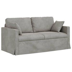 vidaXL Диван Светлосиво 158 x 78 x 80 см Кадифе