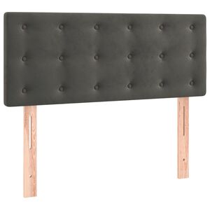 vidaXL Горна табла за легло, тъмносива, 80x5x78/88 см, кадифе