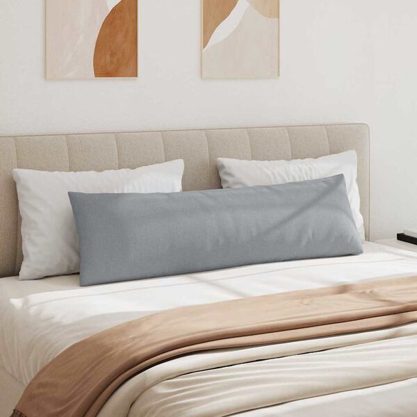 vidaXL Диван възглавници 2 pcs Светлосиво 145 x 40 см текстил