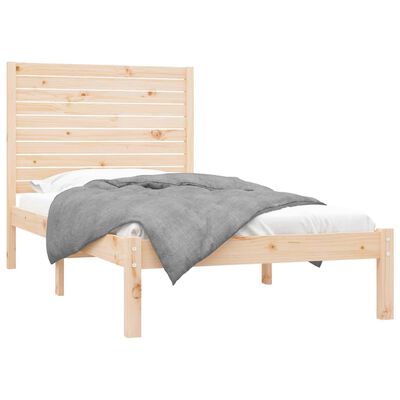 vidaXL Рамка за легло, дърво масив, 90х200 см