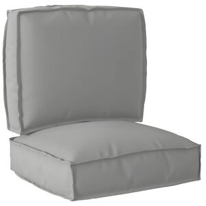 vidaXL Комплект възглавници за палет 2 pcs Сив 50 x 50 x 12 cm