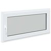 vidaXL Прозорец за мазе RISOR 120 x 60 cm PVC и стъкло Бяло
