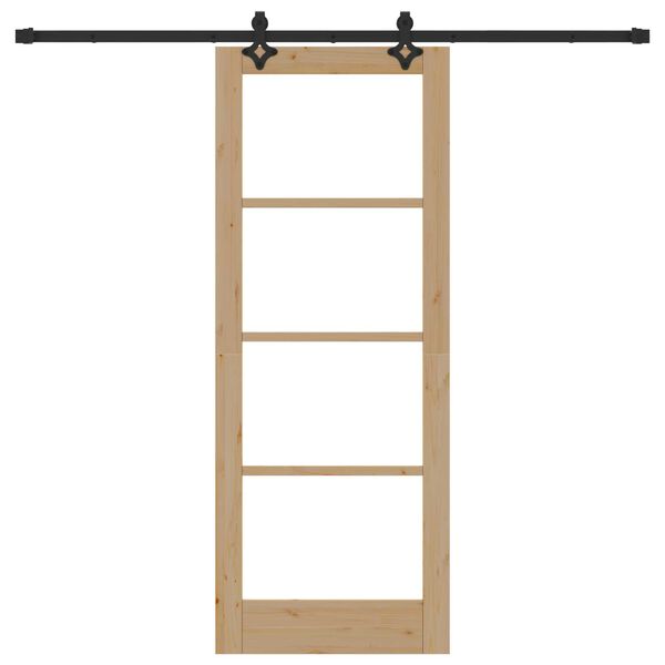 vidaXL Преплъзваща се врата Естествен 78 x 202 см