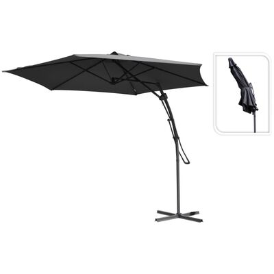 ProGarden Висящ чадър, тъмносив, 300 см