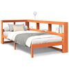 vidaXL Легло с етажерка за книги, без матрак, 90x200 см, бор масив
