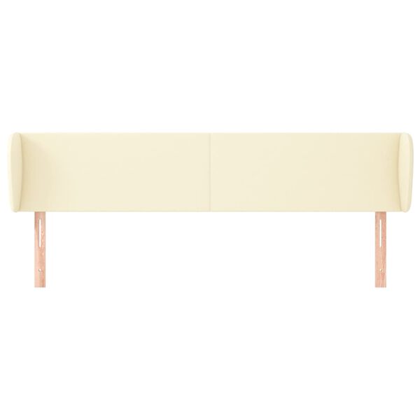 vidaXL Горна табла с уши, кремава, 183x23x78/88 см, изкуствена кожа