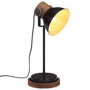 vidaXL Настолна лампа, 25 W, черна, 17x17x50 см, E27