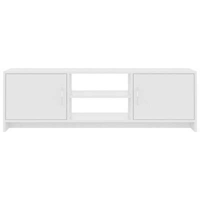 vidaXL ТВ шкаф, бяло със силен гланц, 120x30x37,5 см, ПДЧ