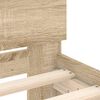 vidaXL Рамка за легло с табла, дъб сонома, 150x200 см