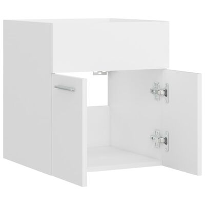vidaXL Долен шкаф за мивка, бял, 41x38,5x46 см, ПДЧ