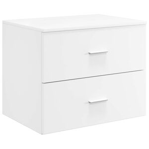 vidaXL Шкаф за баня с монтаж на стена Бяло 62,5 x 44,5 x 50 см