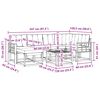 vidaXL Комплект дивани за открито 7 pcs Натурален и Крема