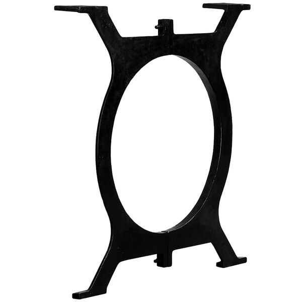 vidaXL Крака за трапезна маса, 2 бр, O-образни, чугун